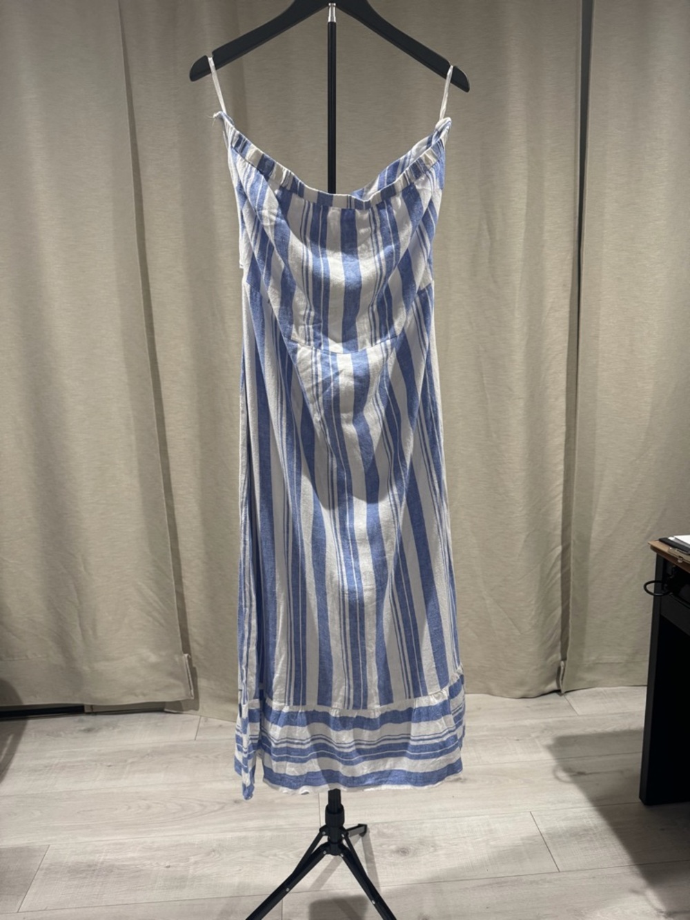 Soho Blue and White Striped Slip Dress
